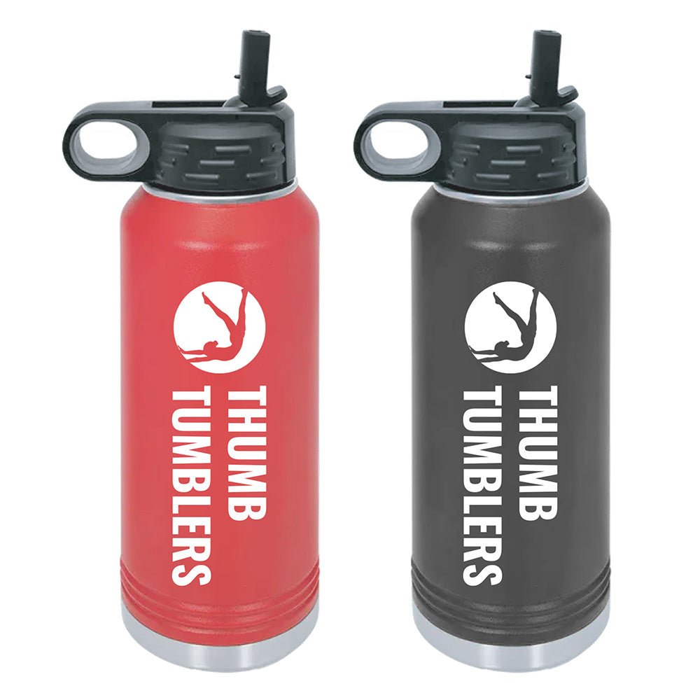 Thumb Tumblers Long Logo 30oz Water Bottle - DecalFreakz