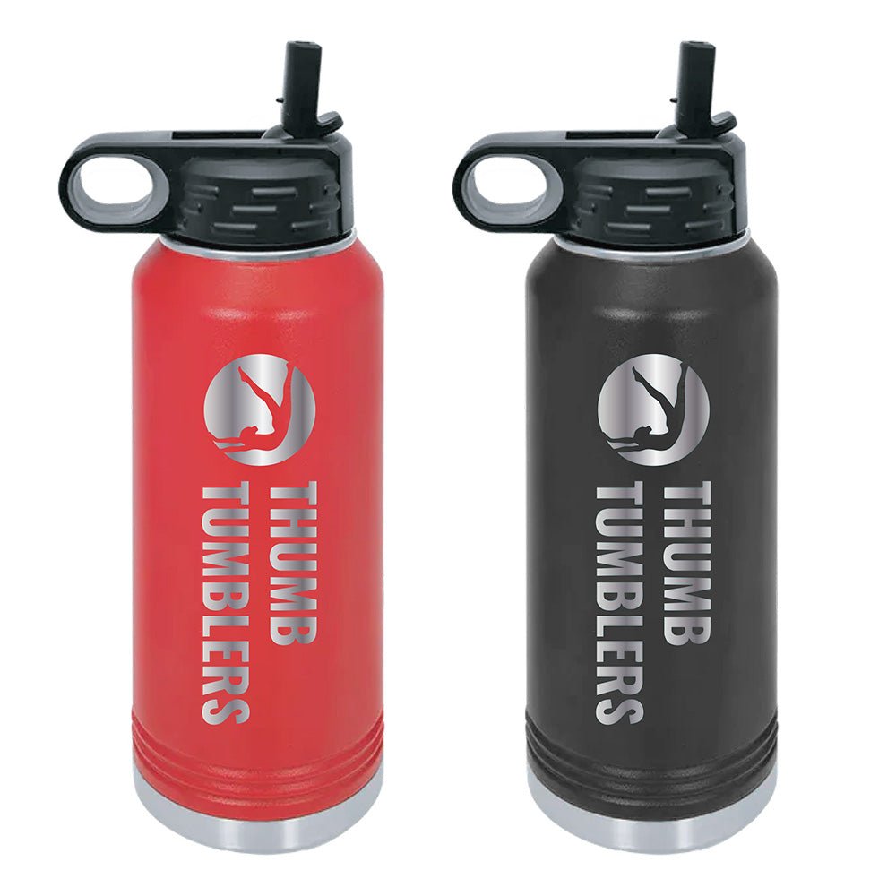 Thumb Tumblers Long Logo 30oz Water Bottle - DecalFreakz