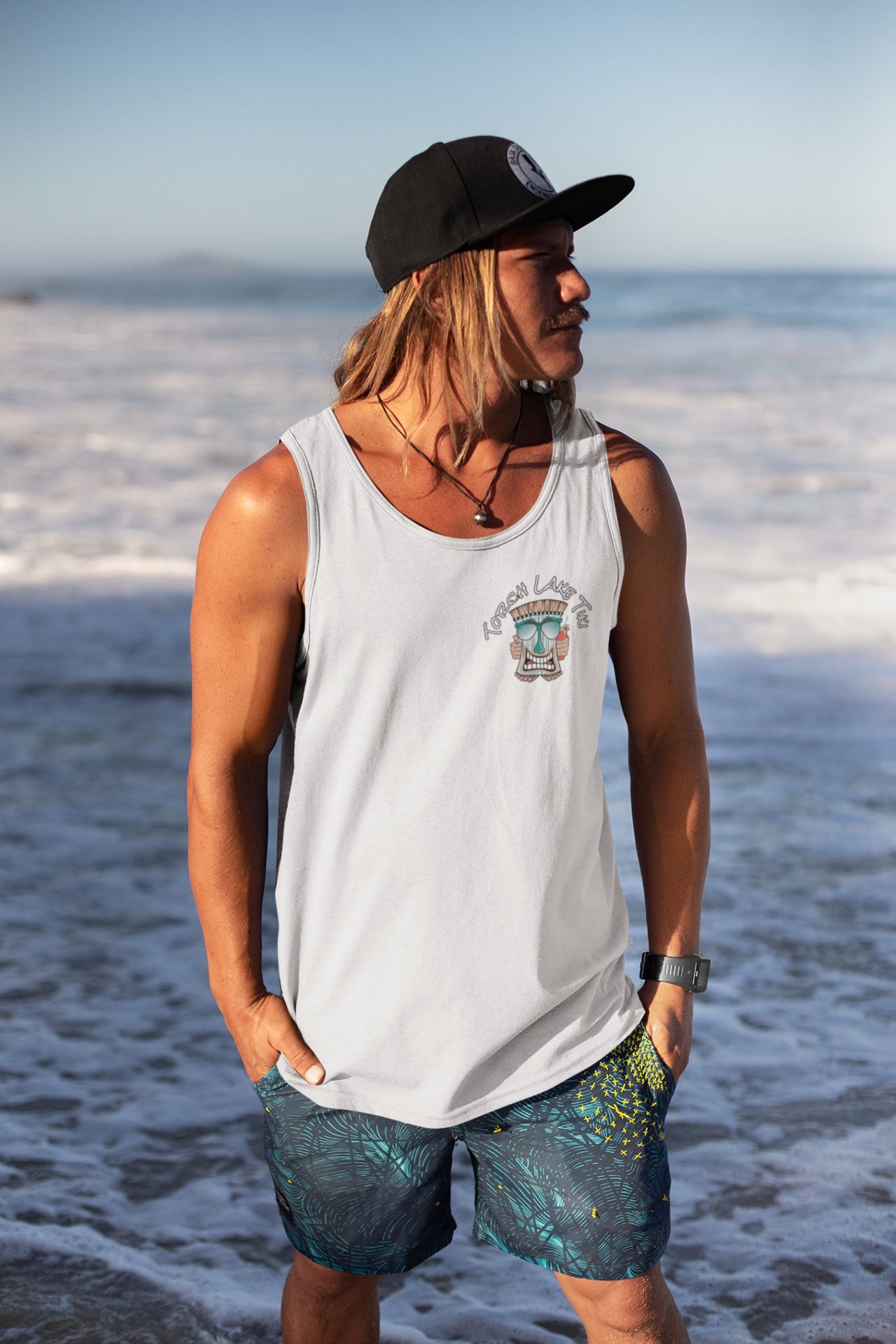 Torch Lake Tiki Tank Top - DecalFreakz